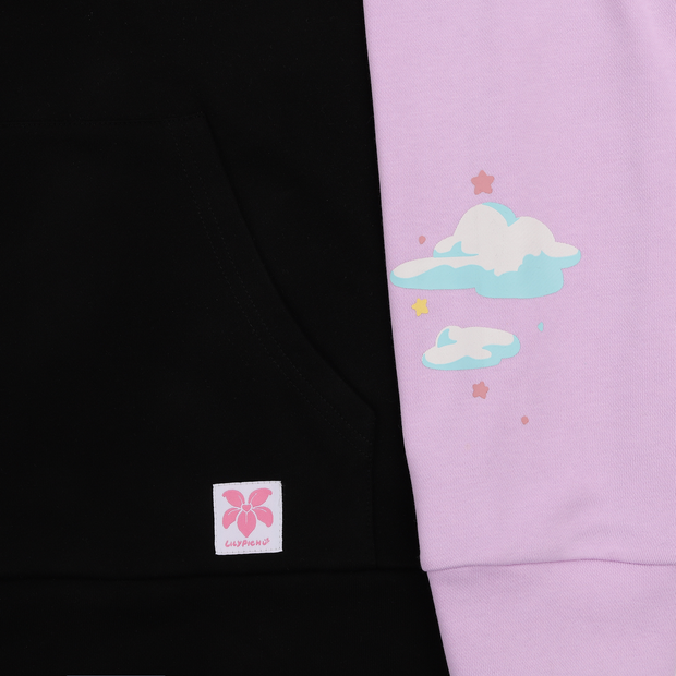 Black Comfi Beats Colorblock Hoodie